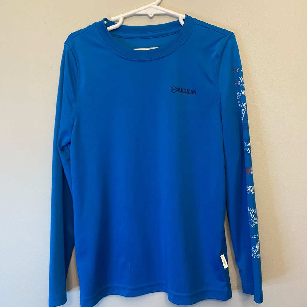 Magellan Outdoors Kids Fish Gear Blue Long Sleeve Tee